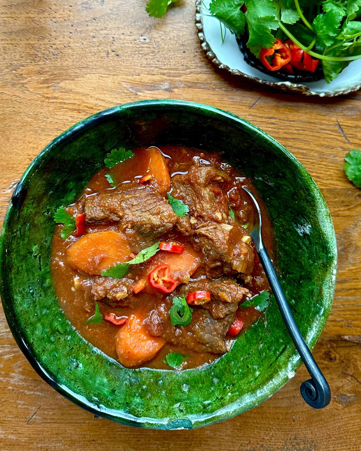 This aromatic lamb stew is inspired by mrouzia, a traditional Moroccan meat-and-vegetable tagine. (Lynda Balslev for Tastefood)