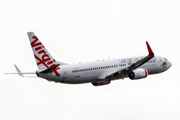 A Virgin Australia plane takes off from Sydney Airport on Jan. 20, 2024. (Jenny Evans/Getty Images)