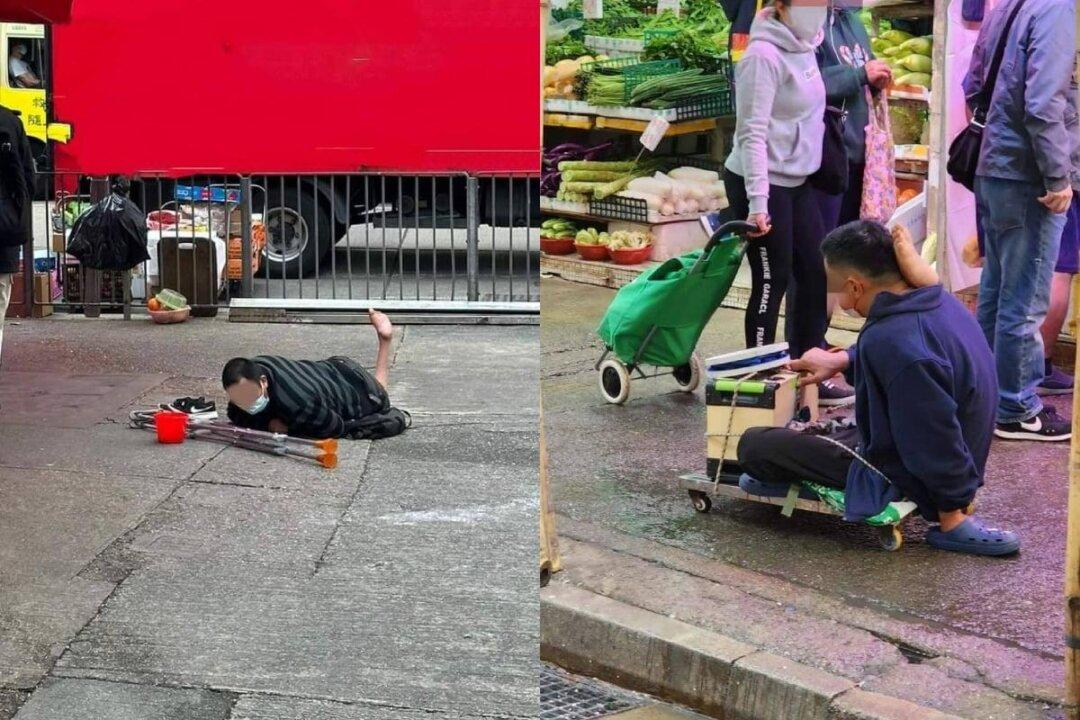 Beggars Increase on the Streets of Hong Kong, Many Come From Mainland China