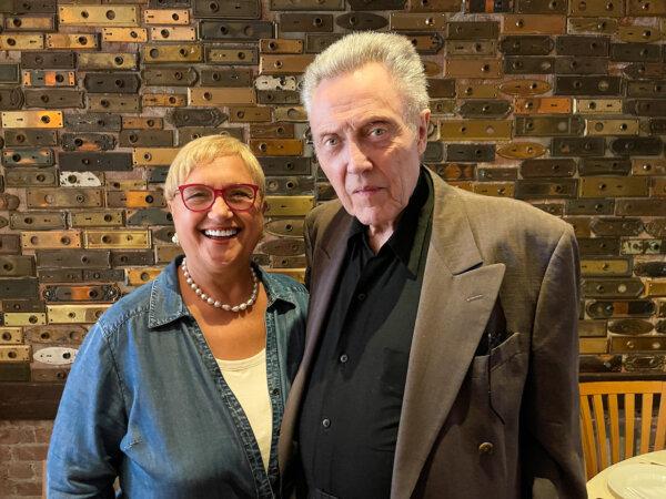 Chef Lidia Bastianich with Christopher Walken at Becco in New York City. (Erika Heymann/WGBH/PBS/TNS)