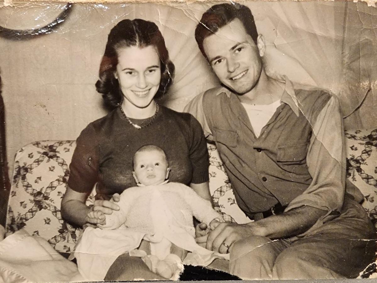 The Bollingers with their first child. (Courtesy of Tonya Banther)