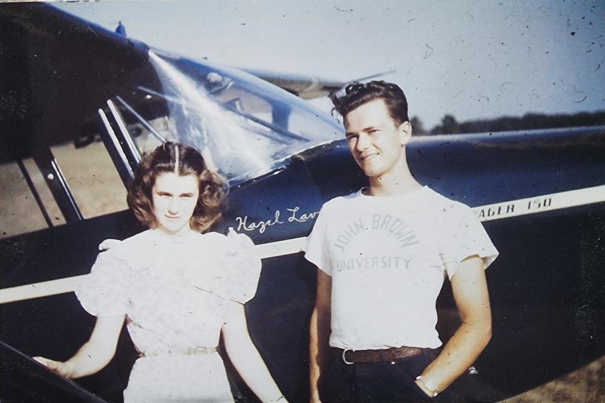 Mr. Bollinger's first airplane was named "Hazel LaVerne." (Courtesy of Tonya Banther)