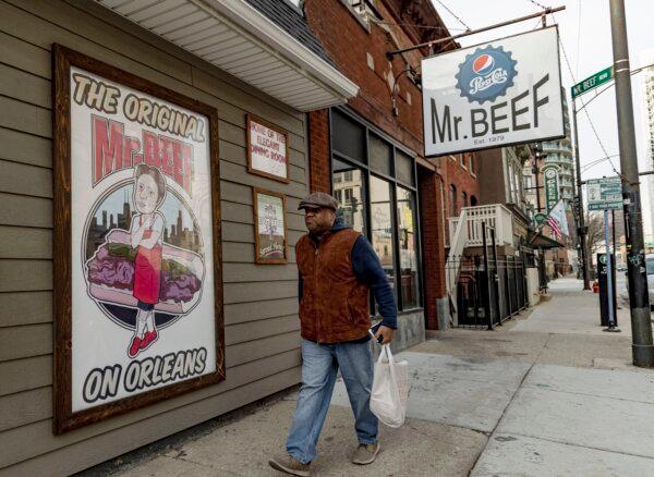 The Original Mr. Beef, where exteriors for the show "The Bear" were filmed, is seen on North Orleans Street in River North on Dec. 19, 2022. (Brian Cassella/Chicago Tribune/TNS)