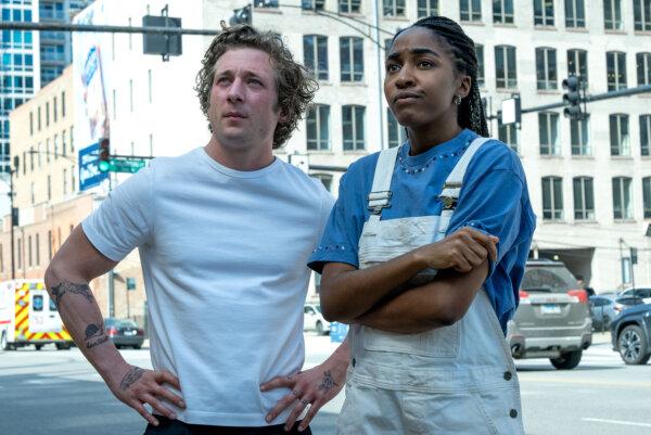 The first episode of the new season of “The Bear,” starring Jeremy Allen White, left, and Ayo Edebiri, tested the limits of “something we shouldn’t say.” (Chuck Hodes/FX/TNS)