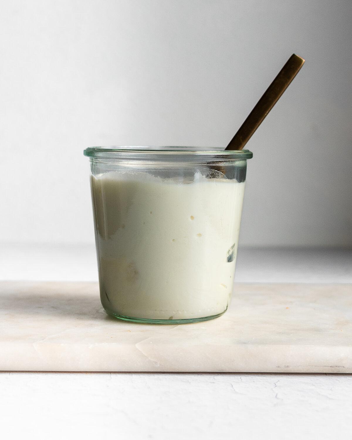 Homemade yogurt can be started with plain yogurt from the grocery store. (Jennifer McGruther)