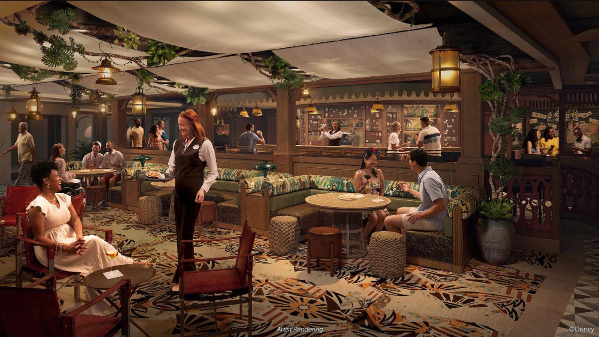 Some cruise lines offer amenities for adults only, such as this lounge on the Disney Treasure. (Courtesy of Disney Cruise Line)