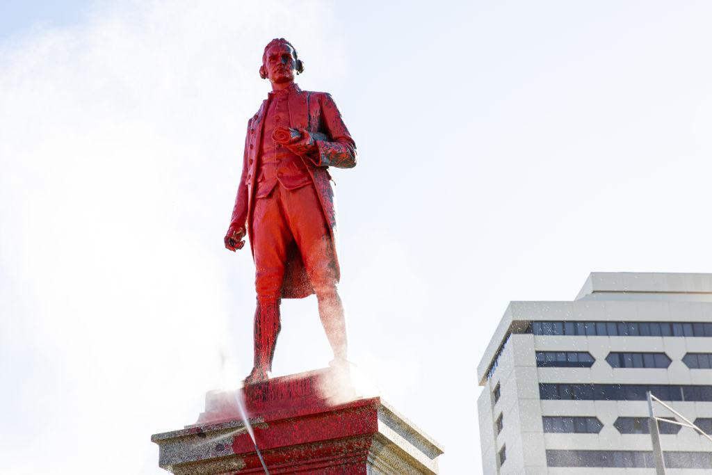 ‘Cook the Colony’: 2nd Statue Toppled and Drenched in Red Paint in Melbourne