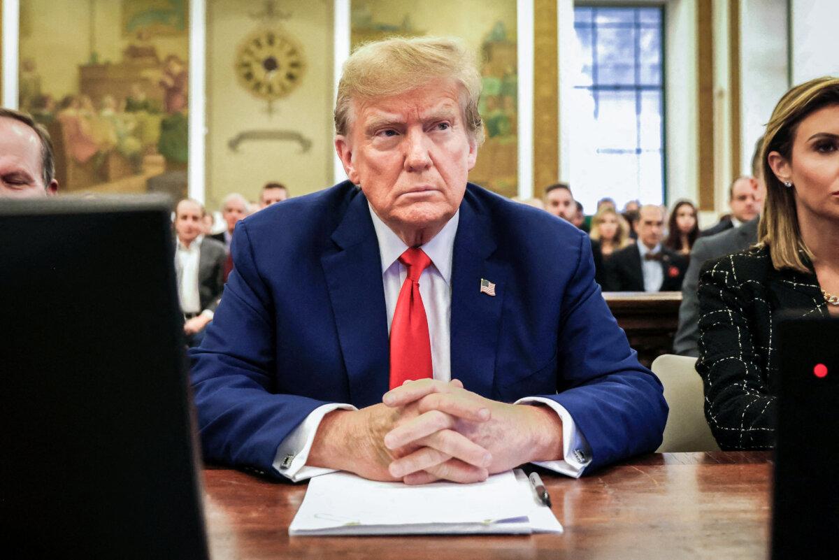 Former President Donald Trump sits in New York State Supreme Court during the civil fraud trial against the Trump Organization, in New York City on Jan. 11, 2024. (Peter Foley/AFP via Getty Images)