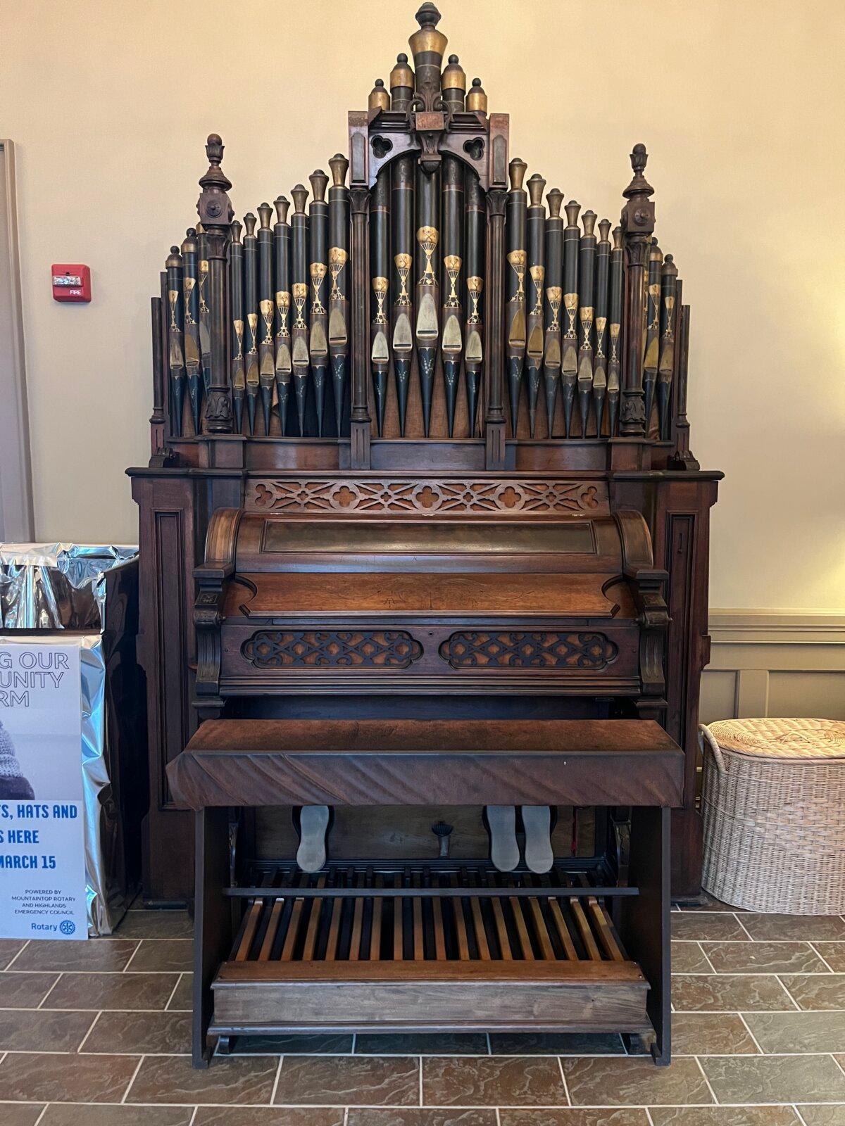 The 100 year-old reed organ that was once played at the church. (Courtesy of Deena Bouknight)