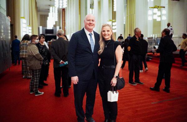 Steve and Michelle Yates enjoyed Shen Yun at the Kennedy Center Opera House in Washington, D.C., on the evening of Jan. 26, 2024. (Terri Wu/The Epoch Times)