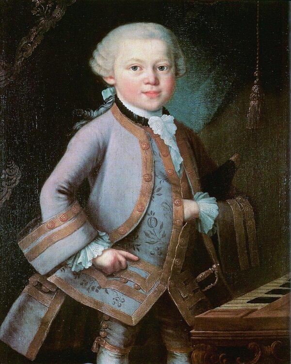 The 7-year-old Mozart during his stay at the Versailles Palace. (Public Domain)