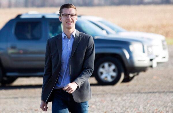 A file photo of Sam Oosterhoff from Nov. 17, 2016, just before he was elected MPP for Niagara-West Glanbrook, becoming the youngest-ever member of the Ontario legislature at the age of 19. (The Canadian Press/Aaron Lynett)