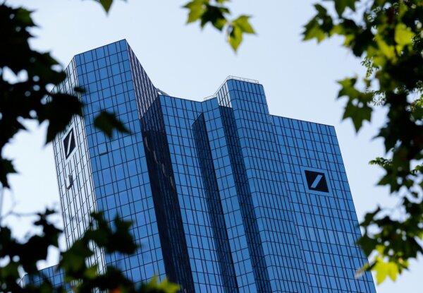 The headquarters of Deutsche Bank in Frankfurt, Germany, on Sept. 21, 2020. (Ralph Orlowski/Reuters)