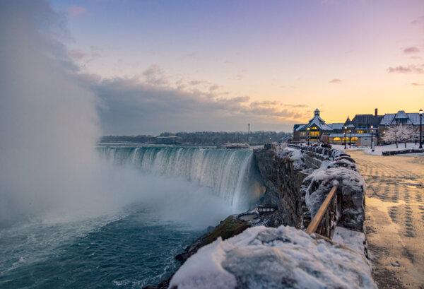 Niagara Falls can be seen next to the Table Rock Centre, a historical landmark in the small Ontario city. (Niagara Falls Tourism)