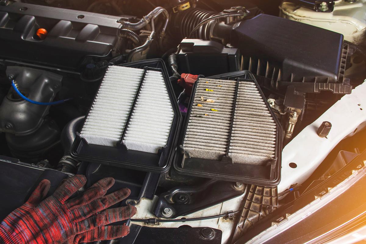 The air filter inside the engine allows for airflow while trapping harmful debris; changing it annually is an easy DIY project. (BLKstudio/Shutterstock)