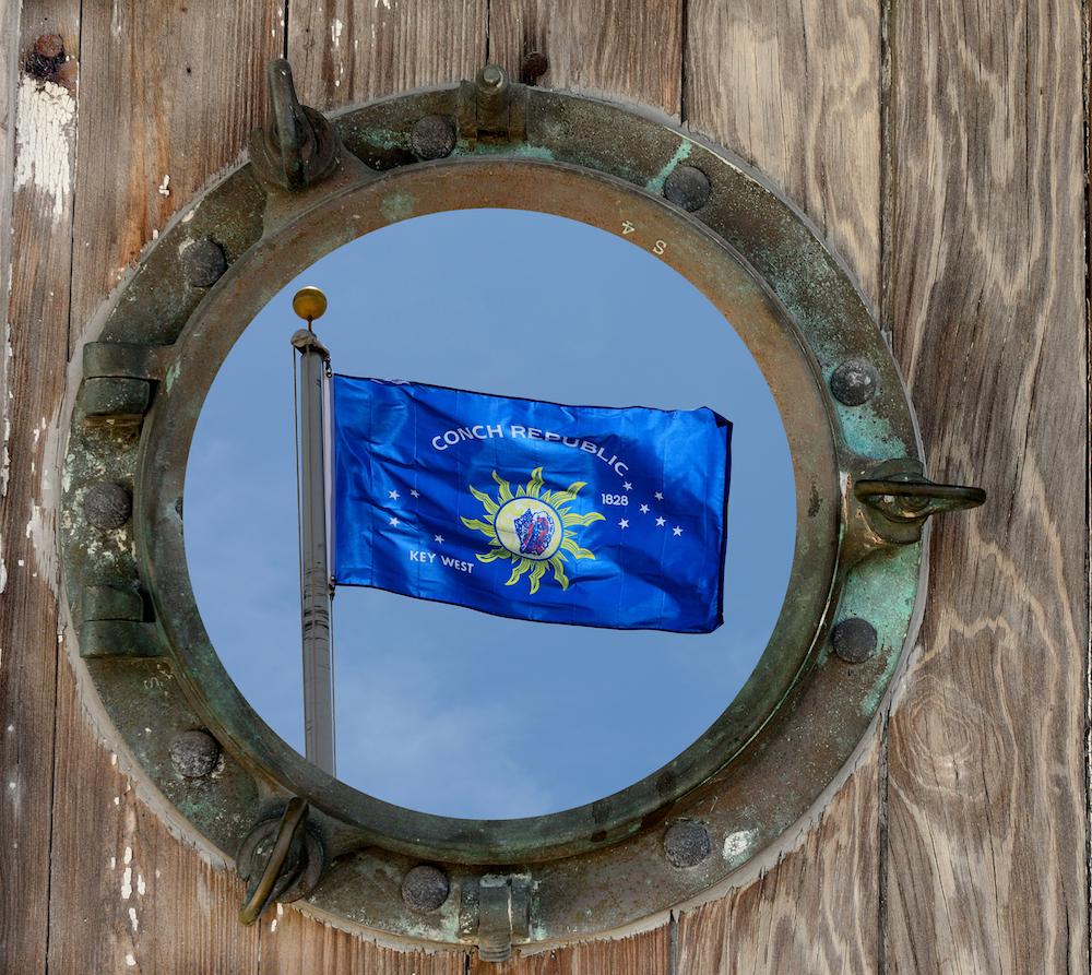 The Conch Republic flag, from the island's one minute of independence. (Chuck Wagner/Shutterstock)