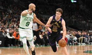 Austin Reaves Hits 7 3-pointers, Lakers Stun Celtics 114–105 Without LeBron James, Anthony Davis