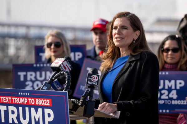 Rep. Nancy Mace (R-S.C.) speaks during a team Trump South Carolina press conference in Mount Pleasant, S.C., on Feb. 2, 2024. (Madalina Vasiliu/The Epoch Times)