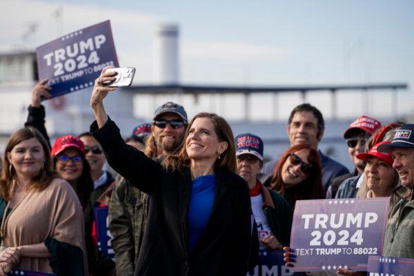 Rep. Nancy Mace (R-S.C.) speaks during a team Trump South Carolina press conference in Mount Pleasant, S.C., on Feb. 2, 2024. (Madalina Vasiliu/The Epoch Times)