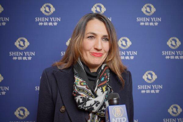 Romina Fanin at the Shen Yun Performing Arts performance at Teatro Nuovo Giovanni da Udine on Jan. 31, 2024 (NTD)