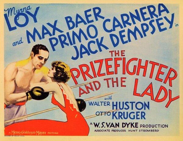 Lobby card for "The Prizefighter and the Lady." (MGM)