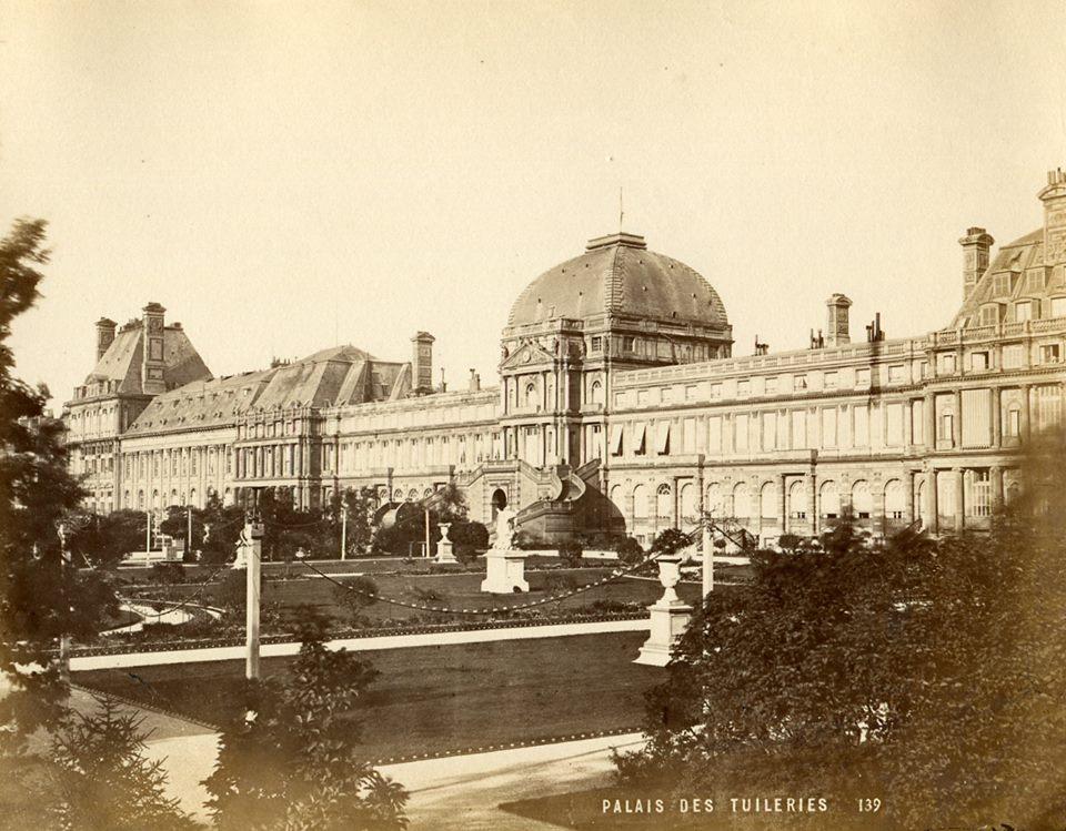 The garden of the Tuileries Palace, three years before the Second Empire fell. (Public Domain)