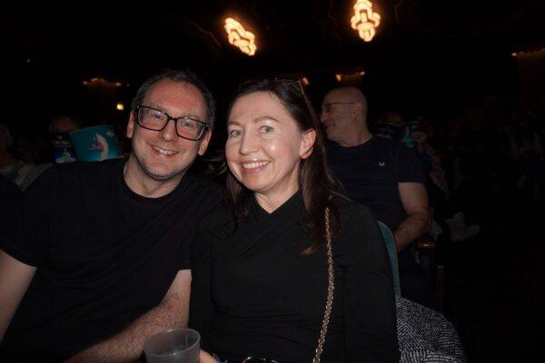 Yulia and John Homewood attended Shen Yun Performing Arts on Feb. 4 in London. (Mary Mann/The Epoch Times)