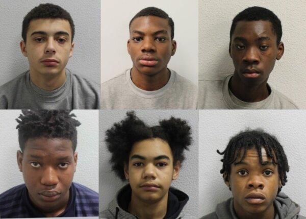 Undated images of six men who were convicted in 2023, under joint enterprise, of the murder of 17-year-old Michael Jonas in Bromley, southeast London in November 2017. (Metropolitan Police)