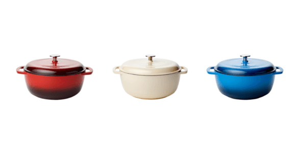 Amazon Basics Enameled Cast Iron Covered Round Dutch Oven