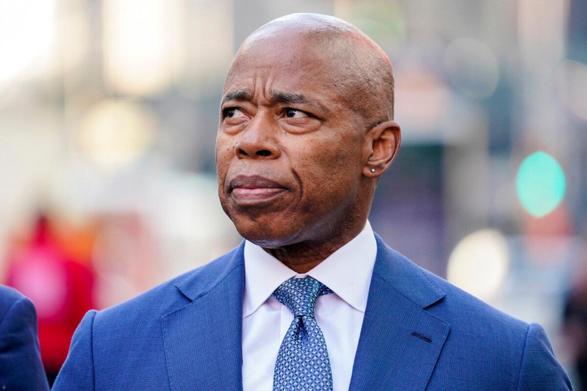 New York City Mayor Eric Adams attends a news conference in New York on Oct. 11, 2022. (Mary Altaffer/AP Photo)