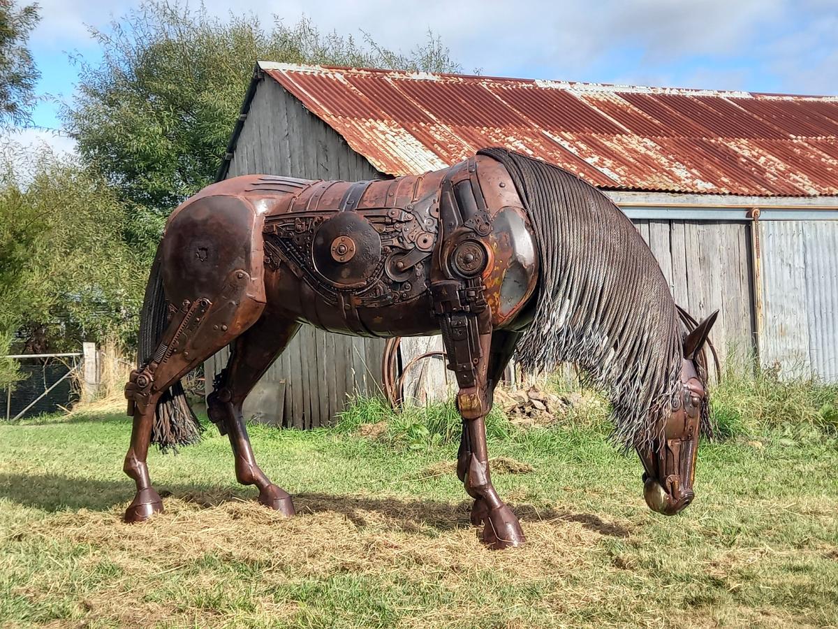 Mr. Sloane says creating this horse "was a mammoth effort" and a huge amount of work has gone into its design. (Courtesy of <a href="https://www.instagram.com/sloanesculpture/">Matt Sloane</a>)