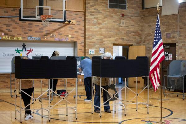 People vote on election day in Grand Rapids, Mich., on Nov. 8, 2022. (Bill Pugliano/Getty Images)