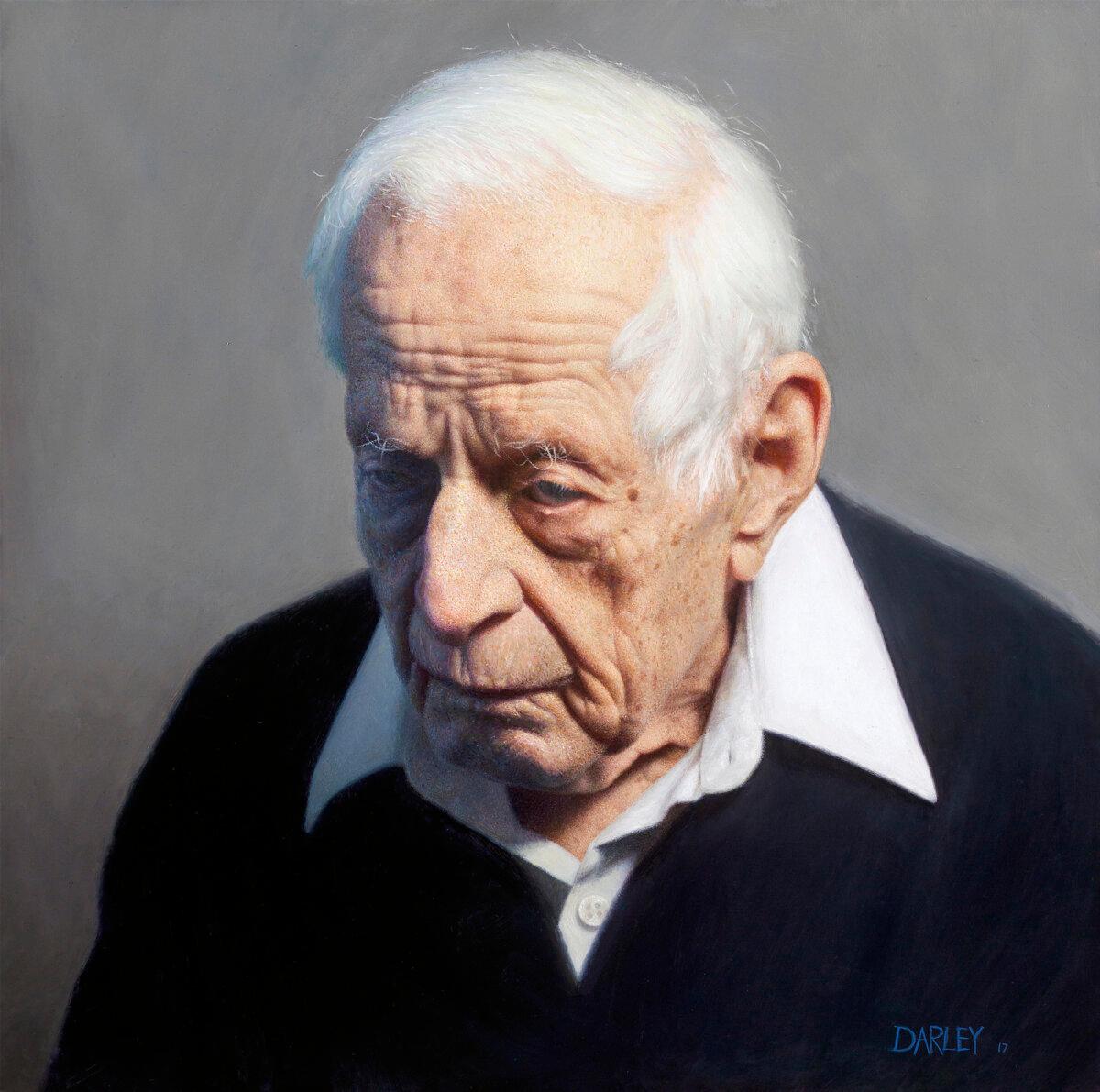 John Darley painted his grandfather, who had recently lost his wife of 86 years. “Grandfather," oil on linen; 16 inches by 16 inches. (Courtesy of John Darley)