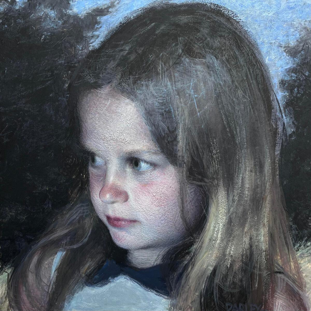 “Madelyn” by John Darley. Egg tempera on panel; 10 inches by 10 inches. (Courtesy of John Darley)