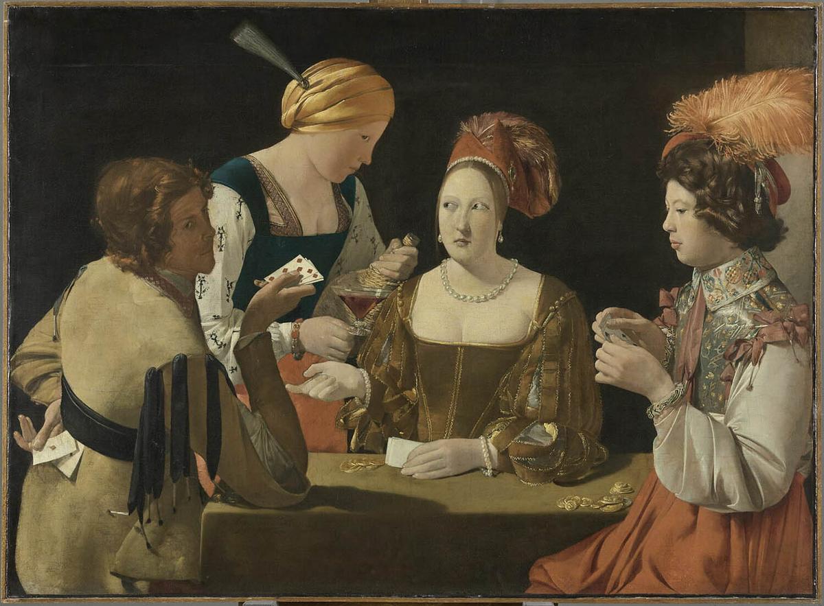 "The Cheat With the Ace of Diamonds," circa 1635, by Georges de La Tour. Oil on canvas; 41 3/4 inches by 57 1/2 inches. Louvre Museum, Paris. (Public Domain)