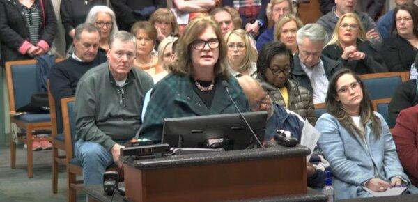 Dr. Margaret Lochary advocates for keeping fluoride in the water system at the board of commissioners' meeting in Union County, North Carolina, on Feb. 5, 2024. (Screenshot courtesy of Union County)