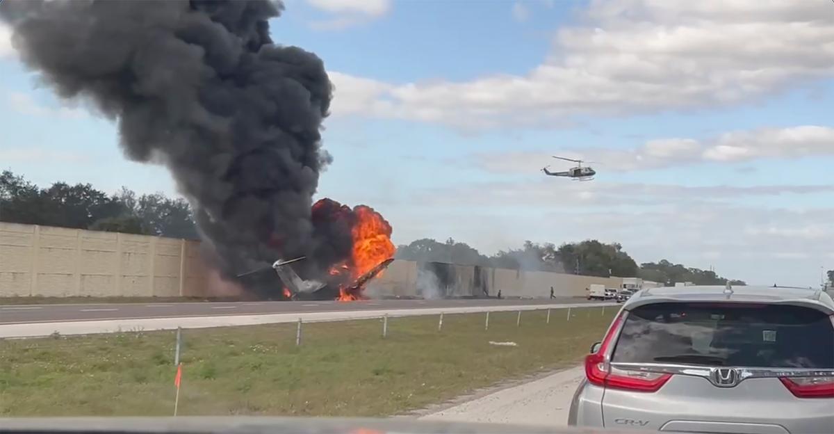 ‘We’ve Lost Both Engines,’ Pilot Says Before Private Jet Crashed Onto Florida Interstate, Killing 2