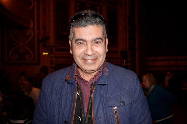 Hassan Sarhan attended Shen Yun Performing Arts at the Liverpool Empire Theatre in Liverpool, U.K., on Feb.10, 2024. (Mary Mann/The Epoch Times)