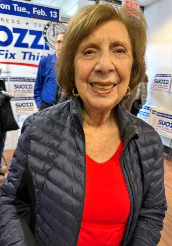 Juliet Gregorio at Tom Suozzi's campaign headquarters in Queens, N.Y., on Feb. 10, 2024. (Courtesy of Juliette Fairley)