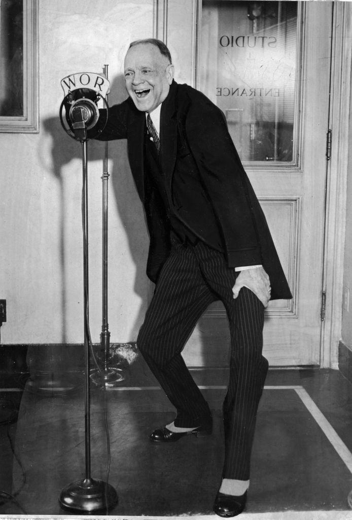 Billy Sunday evangelizing over the radio, circa 1920s. (Pictorial Parade/Getty Images)