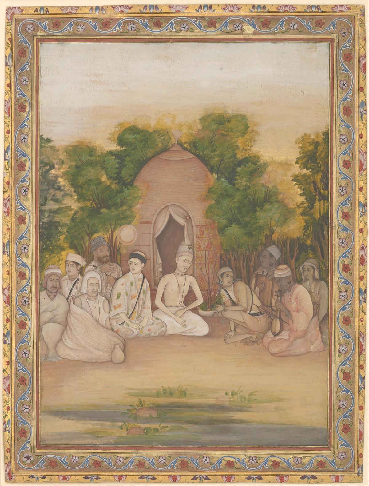 "A Gathering of Holy Men of Different Faiths," circa 1770–1775, by Mir Kalan Khan. Watercolor and gold on paper. The Metropolitan Museum of Art, New York. (Public Domain)