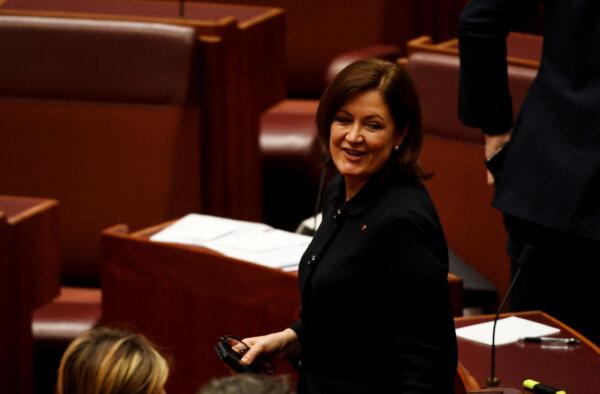 Senator Sarah Henderson during her first day in the Senate at Parliament House in Canberra, Australia, on Sept. 12, 2019. (Tracey Nearmy/Getty Images)