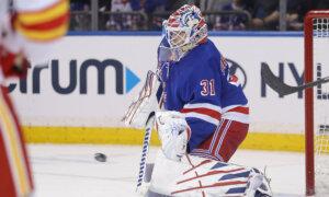 NHL Roundup: Rangers’ Igor Shesterkin Blanks Flames