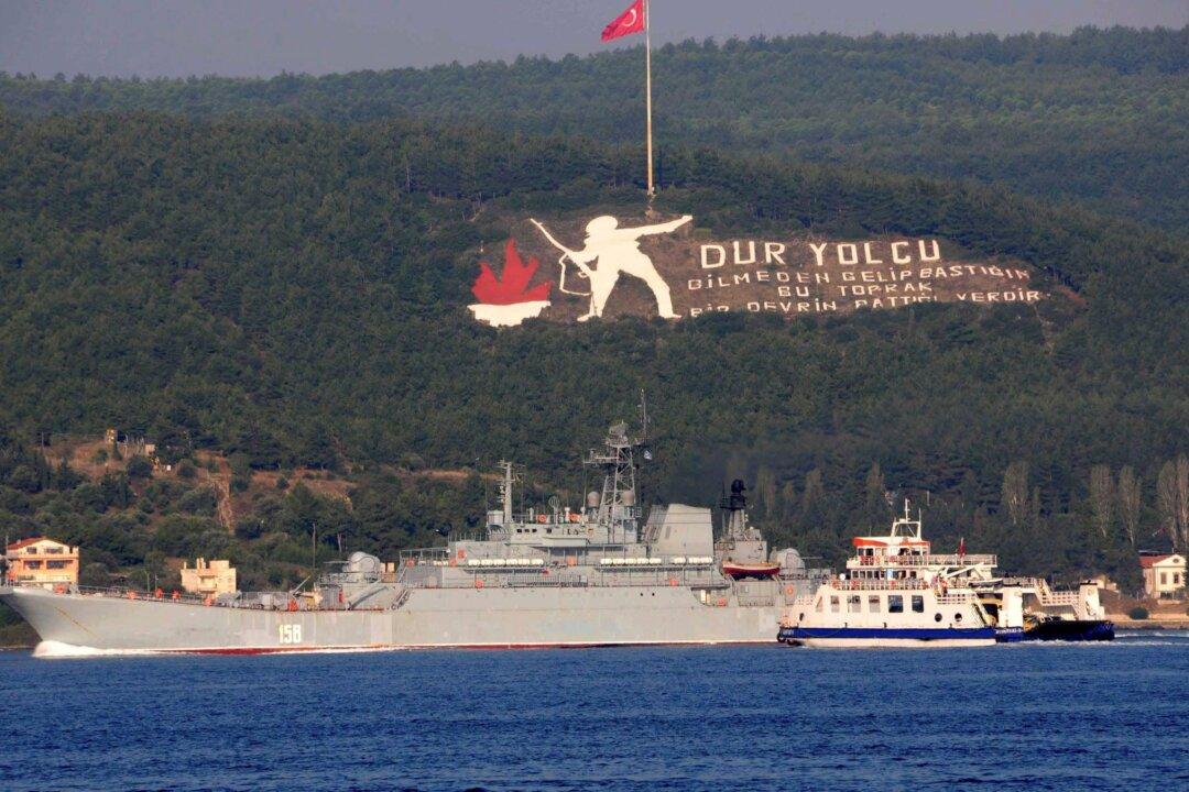 Ukrainian Military Claims It Sank Russian Landing Ship in Black Sea