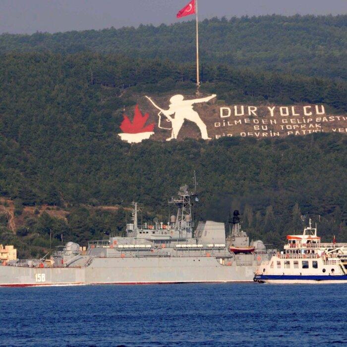 Ukrainian Military Claims It Sank Russian Landing Ship in Black Sea