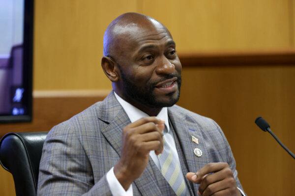 Fulton County Special Prosecutor Nathan Wade testifies during a hearing in the case of the State of Georgia v. Donald John Trump at the Fulton County Courthouse on February 15, 2024 in Atlanta, Georgia. (Photo by Alyssa Pointer-Pool/Getty Images)