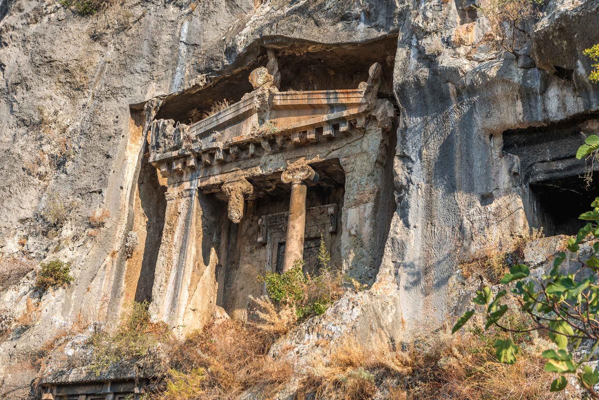 Ancient tombs near Telmessos, in Turkey. (Extradeda/Shutterstock)