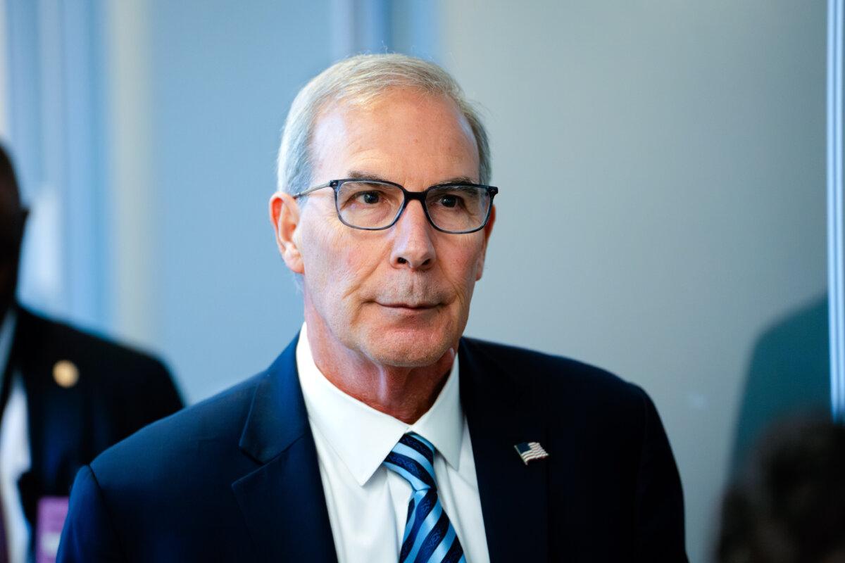 Special counsel David Weiss walks out of the closed-door testimony before the House Judiciary Committee in Washington on Nov. 7, 2023. (Madalina Vasiliu/The Epoch Times)