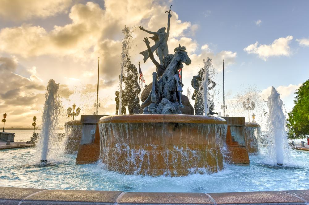 Admire the Raíces Fountain as you promenade along the Paseo de la Princesa in Old San Juan. (Felix Lipov/Shutterstock)