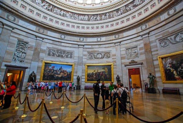 Focus on a Frieze at the Capital Rotunda